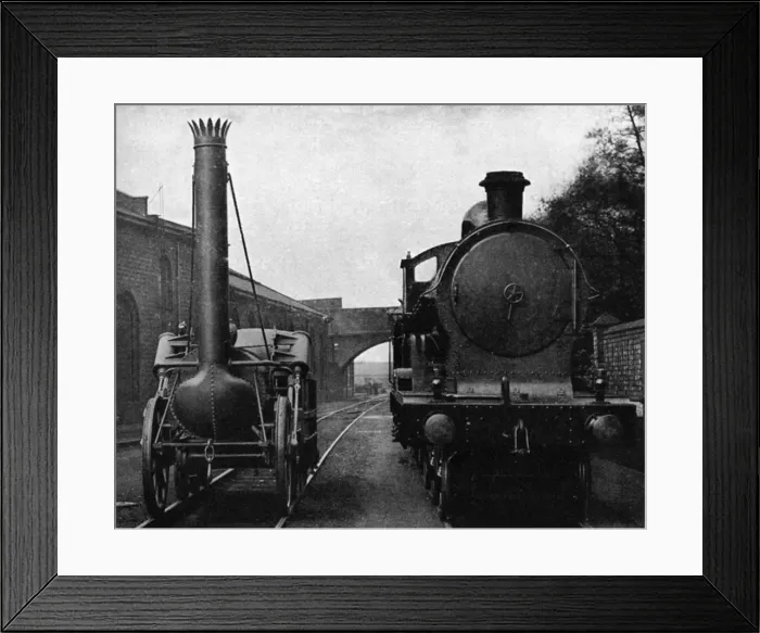 Framed Print : Stephensons Rocket with a George V class engine Framed Print : Stephensons Rocket with a George V class engine