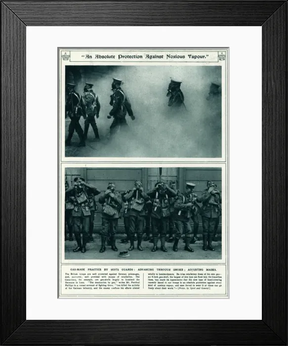Framed Print : Protection against noxious vapour 1917 Framed Print : Protection against noxious vapour 1917