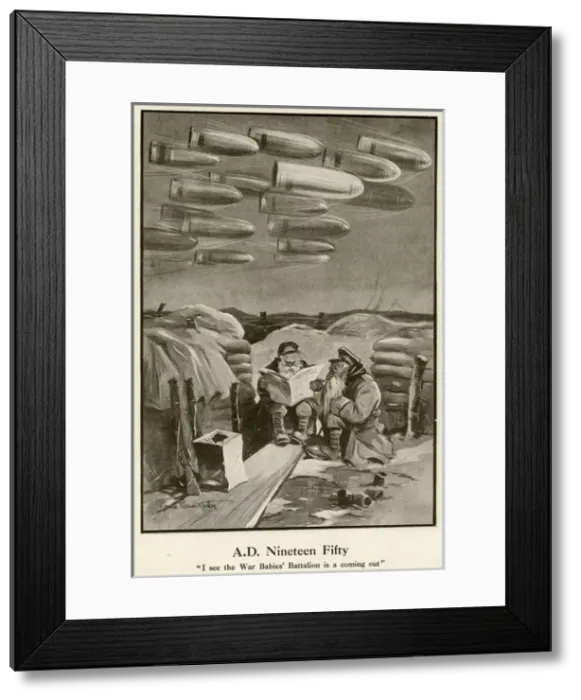 Framed Print : A. D. 19 (?) by B Bairnsfather Framed Print : A. D. 19 (?) by B Bairnsfather