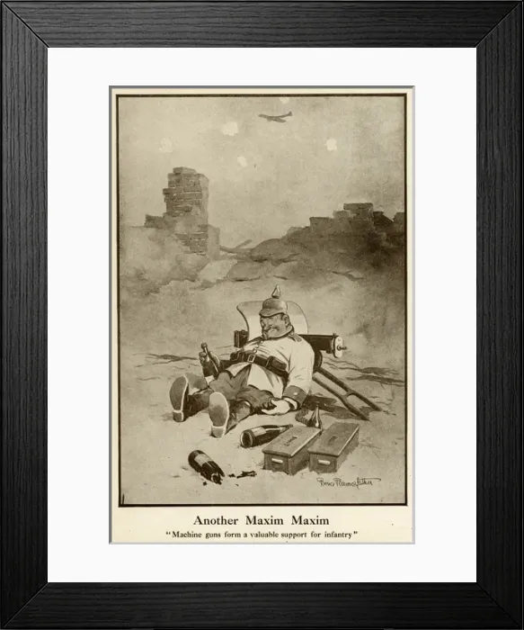 Framed Print : Another Maxim Maxim by B Bairnsfather Framed Print : Another Maxim Maxim by B Bairnsfather