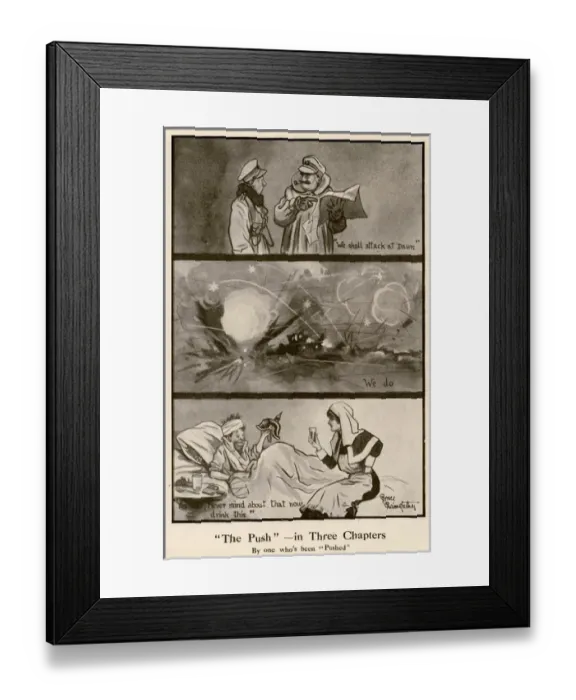 Framed Print : The Push - in three chapters by Bruce Bairnsfather Framed Print : The Push - in three chapters by Bruce Bairnsfather