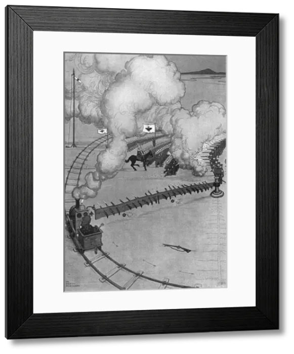 Framed Print : The Outflanking Machine by Heath Robinson Framed Print : The Outflanking Machine by Heath Robinson