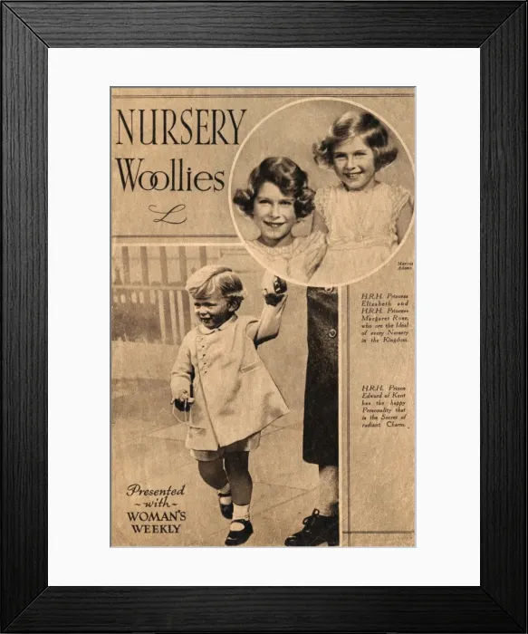 Framed Print : Royal childrens fashion - Nursery woollies knitting booklet Framed Print : Royal childrens fashion - Nursery woollies knitting booklet