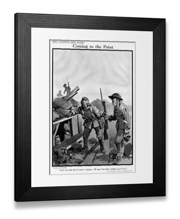 Framed Print : Coming to the Point by Bruce Bairnsfather Framed Print : Coming to the Point by Bruce Bairnsfather