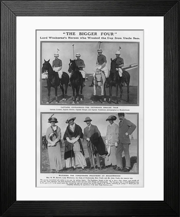Framed Print : England win the International Polo cup, 1914 Framed Print : England win the International Polo cup, 1914