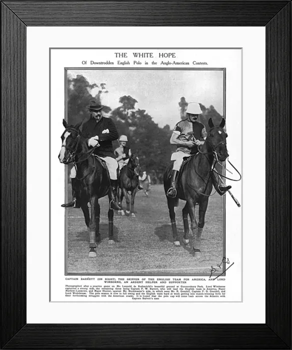 Framed Print : Lord Wimborne & the England polo team, 1914 Framed Print : Lord Wimborne & the England polo team, 1914