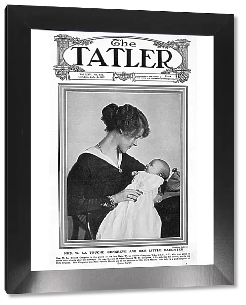 Tatler front cover - Mrs La Touche Congreve and baby daughte