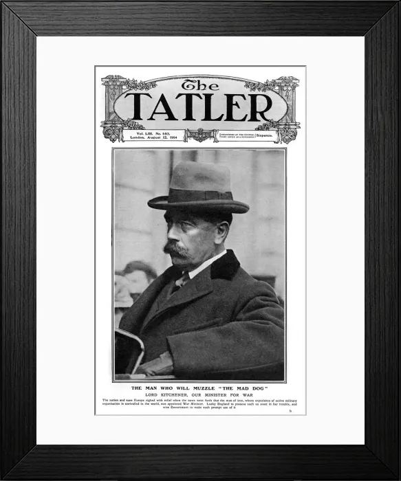 Framed Print : Tatler front cover, outbreak of WW1, Lord Kitchener Framed Print : Tatler front cover, outbreak of WW1, Lord Kitchener