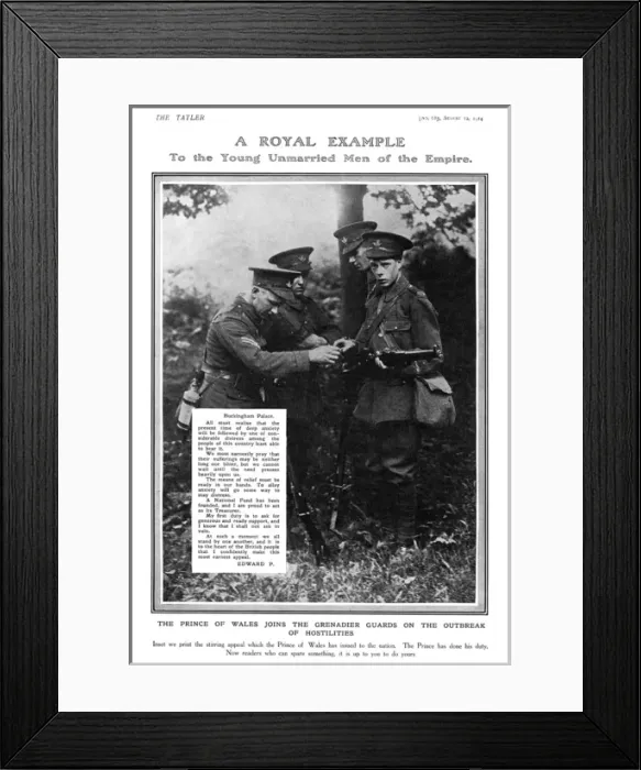 Framed Print : Prince of Wales joins the Grenadier Guards Framed Print : Prince of Wales joins the Grenadier Guards