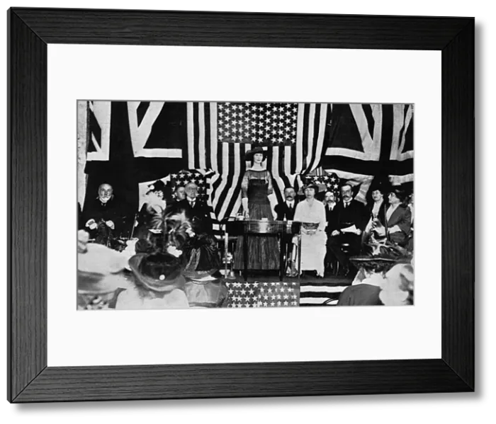Framed Print : Duchess of Marlborough at Relief Fund meeting Framed Print : Duchess of Marlborough at Relief Fund meeting