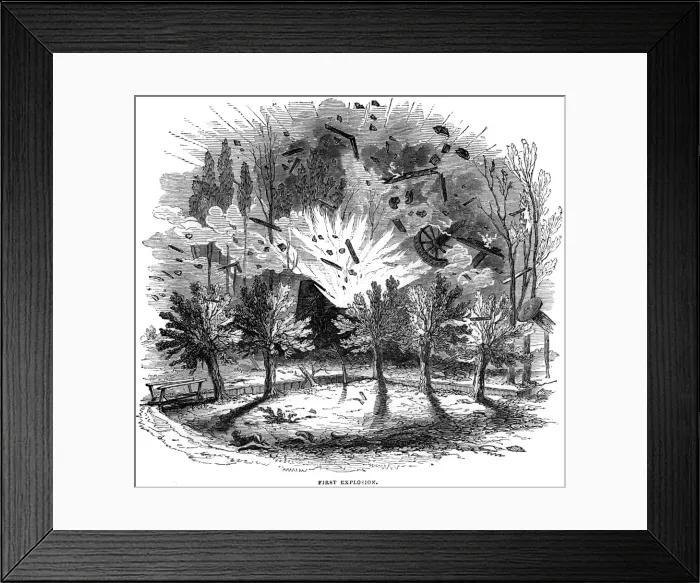 Framed Print : Waltham Abbey explosion Framed Print : Waltham Abbey explosion