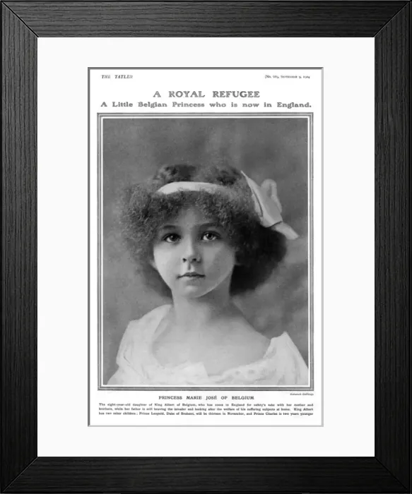 Framed Print : Princess Marie Jose of Belgium