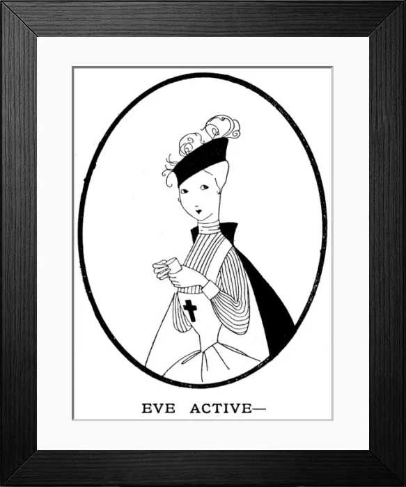 Framed Print : Eve in Tatler as a nurse, WW1 Framed Print : Eve in Tatler as a nurse, WW1