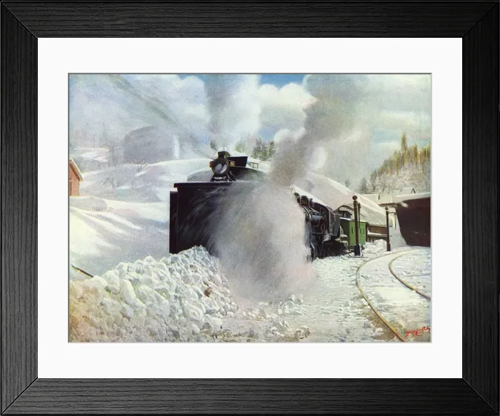 Framed Print : Train with snow plough at Blue Canyon, California Framed Print : Train with snow plough at Blue Canyon, California