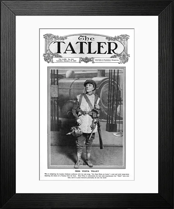 Framed Print : Tatler front cover - Miss Vesta Tilley Framed Print : Tatler front cover - Miss Vesta Tilley
