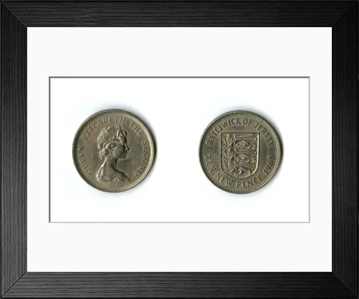 Framed Print : Bailiwick of Jersey coin, ten new pence Framed Print : Bailiwick of Jersey coin, ten new pence