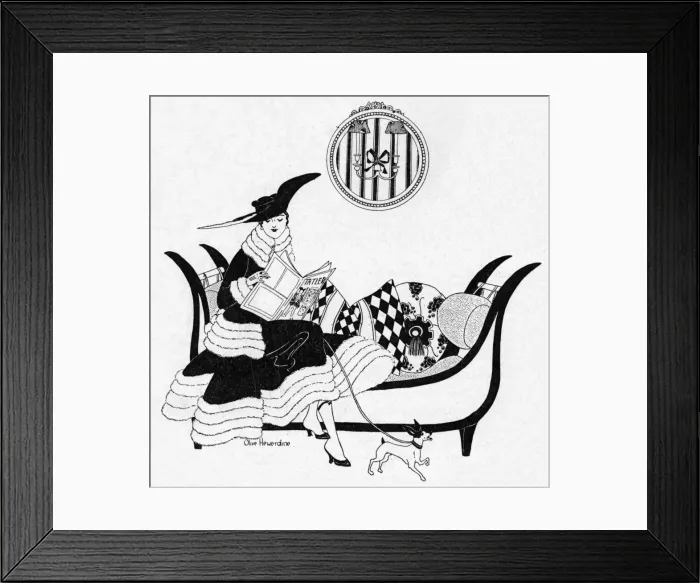 Framed Print : Reading the Tatler at Helena Rubinstein, 1917 Framed Print : Reading the Tatler at Helena Rubinstein, 1917