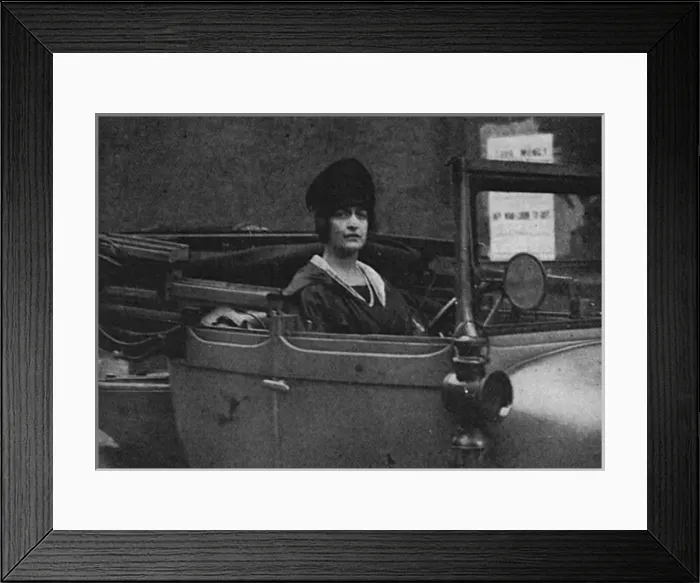 Framed Print : Lady Drogheda in her car, 1917 Framed Print : Lady Drogheda in her car, 1917