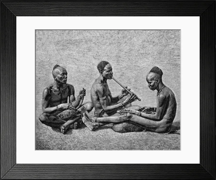 Framed Print : Regional African music: Shuli musicians Framed Print : Regional African music: Shuli musicians
