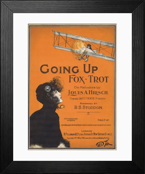 Framed Print : Sheet music for Going Up, a musical at the Gaiety Theatre, L Framed Print : Sheet music for Going Up, a musical at the Gaiety Theatre, L