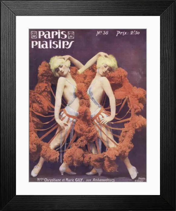 Framed Print : Cover for Paris Plaisirs number 38, August 1925 Framed Print : Cover for Paris Plaisirs number 38, August 1925