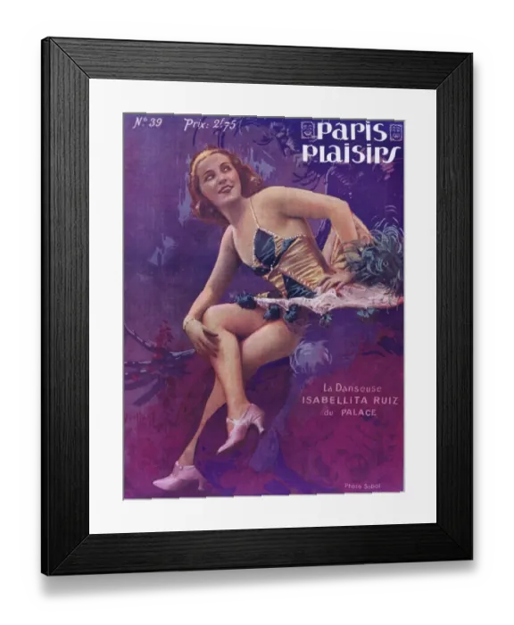 Framed Print : Cover for Paris Plaisirs number 39, September 1925 Framed Print : Cover for Paris Plaisirs number 39, September 1925