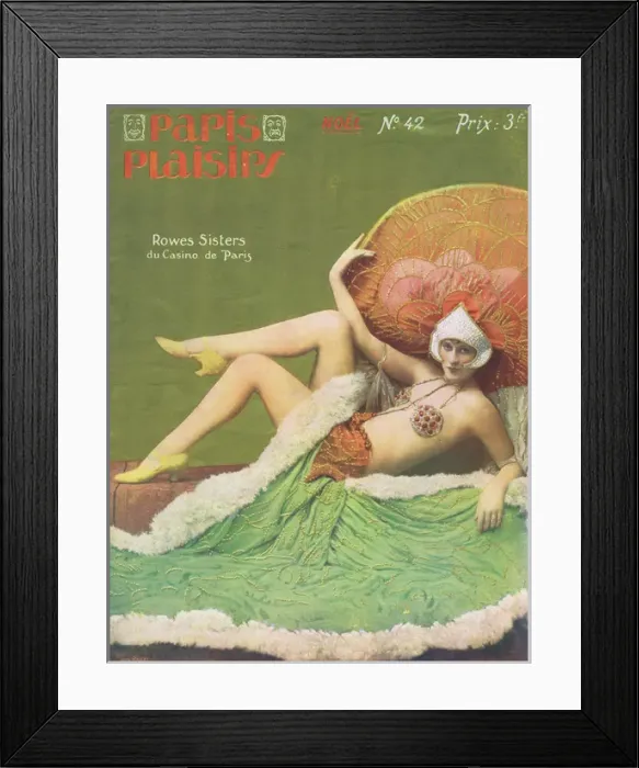 Framed Print : Cover for Paris Plaisirs number, 42, December 1925 Framed Print : Cover for Paris Plaisirs number, 42, December 1925