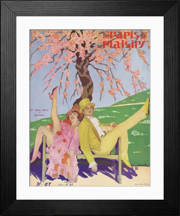 Framed Print : Cover for Paris Plaisirs number 67, January 1928 Framed Print : Cover for Paris Plaisirs number 67, January 1928