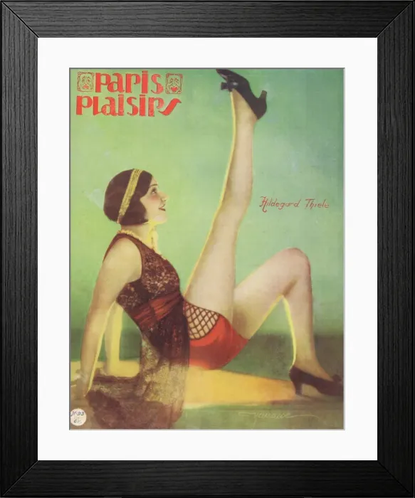 Framed Print : Cover for Paris Plaisirs number 93, March 1930 Framed Print : Cover for Paris Plaisirs number 93, March 1930