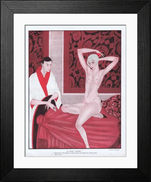 Framed Print : Illustration from Paris Plaisirs number 41, November 1925 Framed Print : Illustration from Paris Plaisirs number 41, November 1925