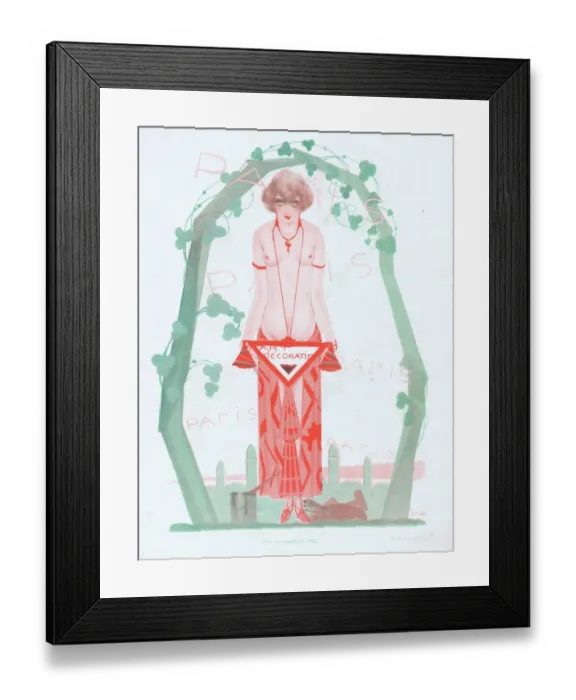 Framed Print : Illustration from Paris Plaisirs number 38, August 1925 Framed Print : Illustration from Paris Plaisirs number 38, August 1925
