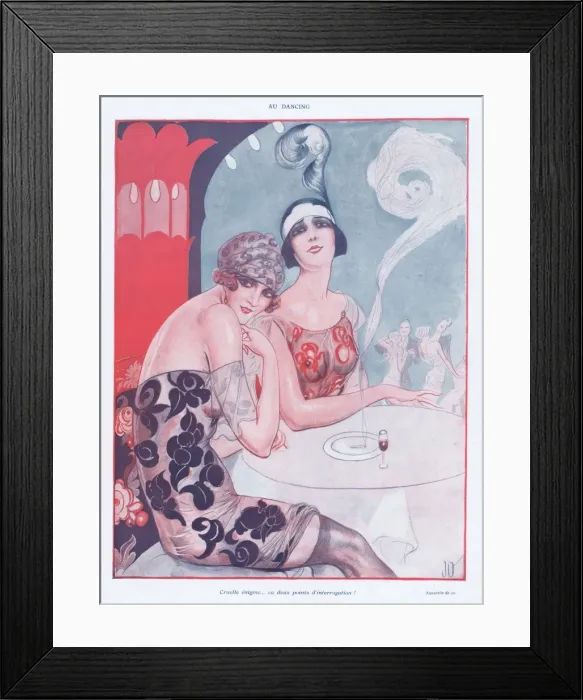 Framed Print : Illustration from Paris Plaisirs number 50, August 1926 Framed Print : Illustration from Paris Plaisirs number 50, August 1926