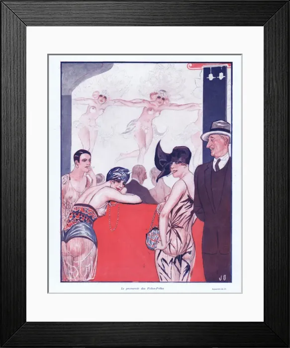 Framed Print : Illustration from Paris Plaisirs number 56, February 1927 Framed Print : Illustration from Paris Plaisirs number 56, February 1927