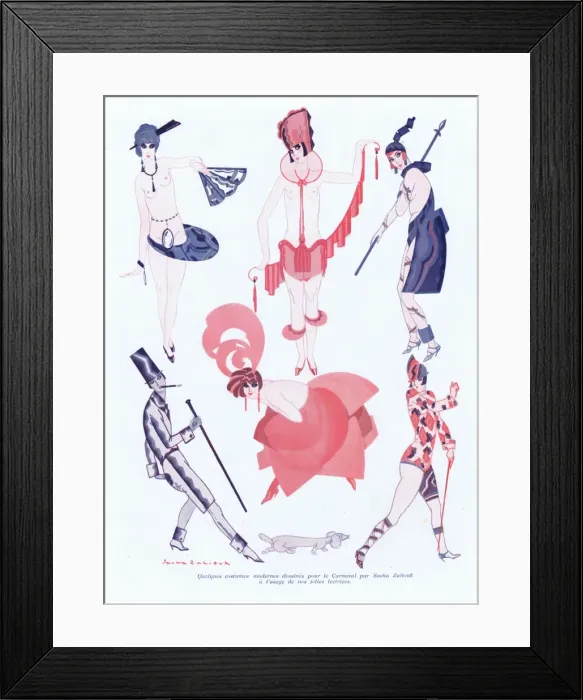 Framed Print : Illustration from Paris Plaisirs number 56, February 1927 Framed Print : Illustration from Paris Plaisirs number 56, February 1927