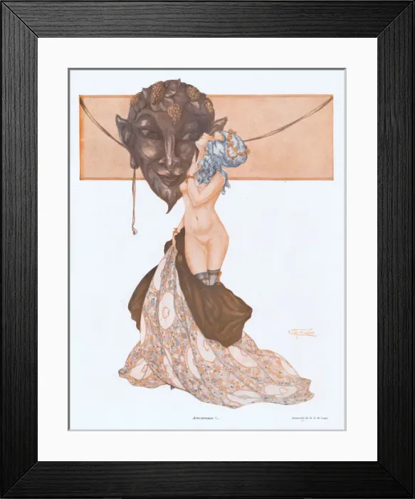 Framed Print : Illustration from Paris Plaisirs number 72, June 1928 Framed Print : Illustration from Paris Plaisirs number 72, June 1928