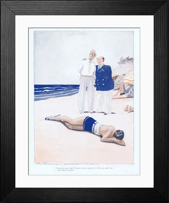 Framed Print : Illustration from Paris Plaisirs number 75, September 1928 Framed Print : Illustration from Paris Plaisirs number 75, September 1928