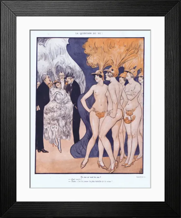 Framed Print : Illustration from Paris Plaisirs number 76, October 1928 Framed Print : Illustration from Paris Plaisirs number 76, October 1928