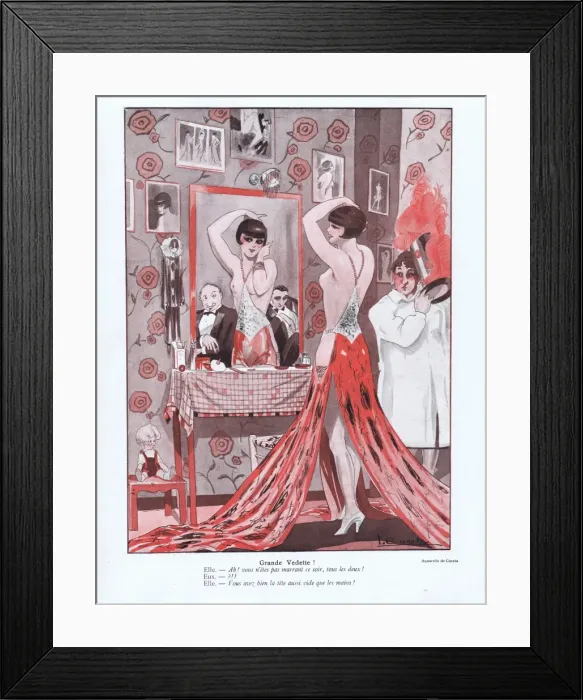 Framed Print : Illustration from Paris Plaisirs number 77, November 1928 Framed Print : Illustration from Paris Plaisirs number 77, November 1928