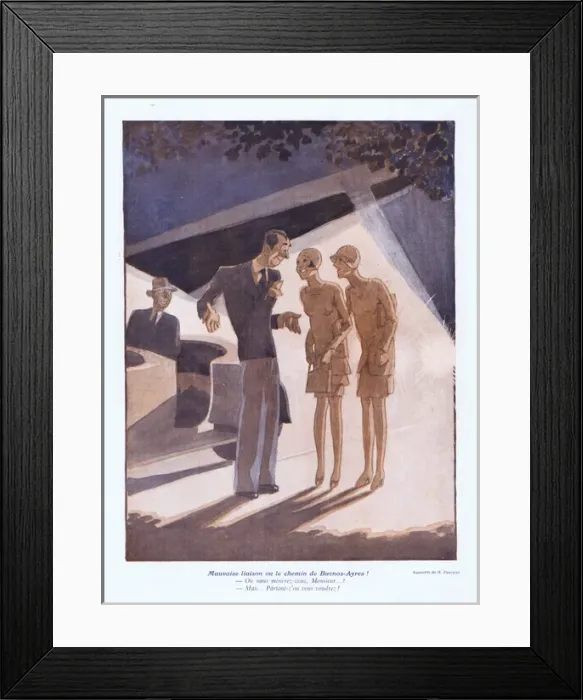Framed Print : Illustration from Paris Plaisirs number 78, December 1928 Framed Print : Illustration from Paris Plaisirs number 78, December 1928