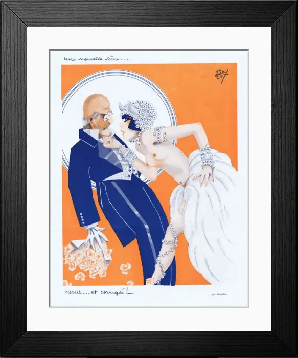 Framed Print : Illustration from Paris Plaisirs number 79, January 1929 Framed Print : Illustration from Paris Plaisirs number 79, January 1929