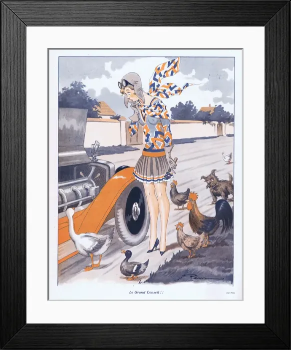 Framed Print : Illustration from Paris Plaisirs number 85, July 1929 Framed Print : Illustration from Paris Plaisirs number 85, July 1929