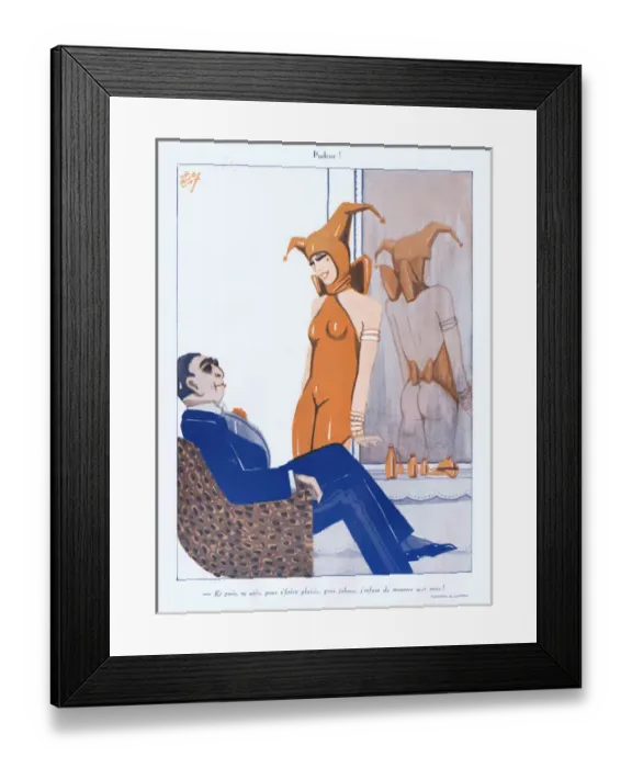 Framed Print : Illustration from Paris Plaisirs number 90, December 1929 Framed Print : Illustration from Paris Plaisirs number 90, December 1929