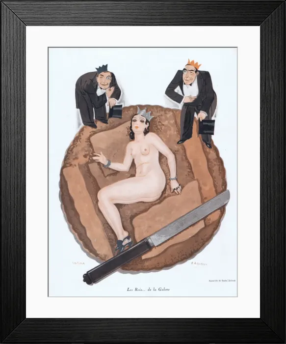 Framed Print : Illustration from Paris Plaisirs number 91, January 1930 Framed Print : Illustration from Paris Plaisirs number 91, January 1930