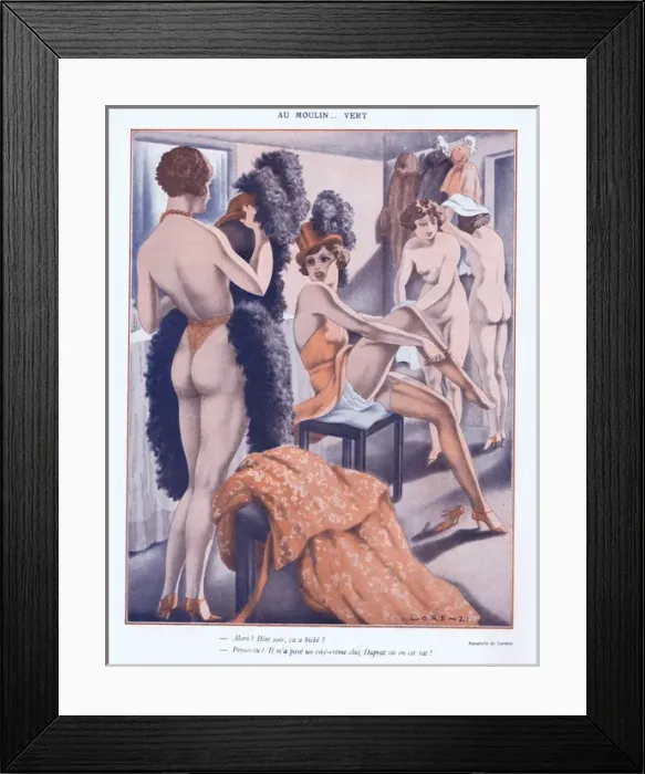 Framed Print : Illustration from Paris Plaisirs number 104, February 1931 Framed Print : Illustration from Paris Plaisirs number 104, February 1931