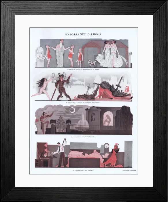 Framed Print : Illustration from Paris Plaisirs number 105, March 1931 Framed Print : Illustration from Paris Plaisirs number 105, March 1931