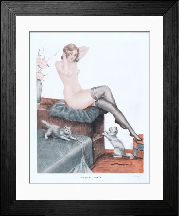 Framed Print : Illustration from Paris Plaisirs number 120, July 1932 Framed Print : Illustration from Paris Plaisirs number 120, July 1932