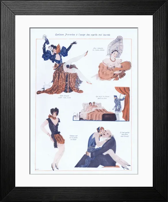 Framed Print : Illustration from Paris Plaisirs number 117, March 1932 Framed Print : Illustration from Paris Plaisirs number 117, March 1932
