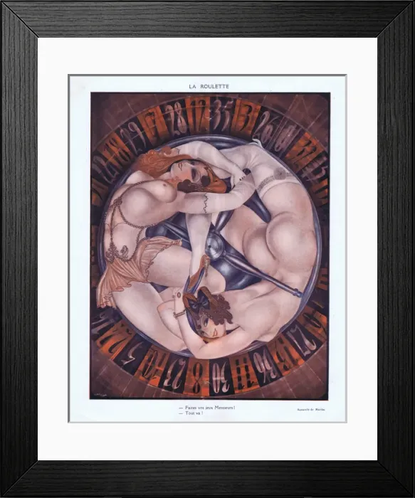 Framed Print : Illustration from Paris Plaisirs number 123, October 1932 Framed Print : Illustration from Paris Plaisirs number 123, October 1932