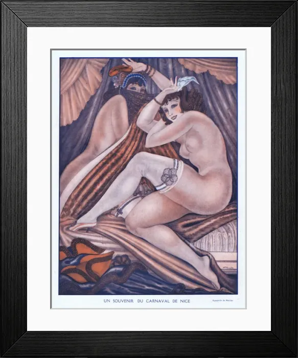 Framed Print : Illustration from Paris Plaisirs number 117, March 1932 Framed Print : Illustration from Paris Plaisirs number 117, March 1932