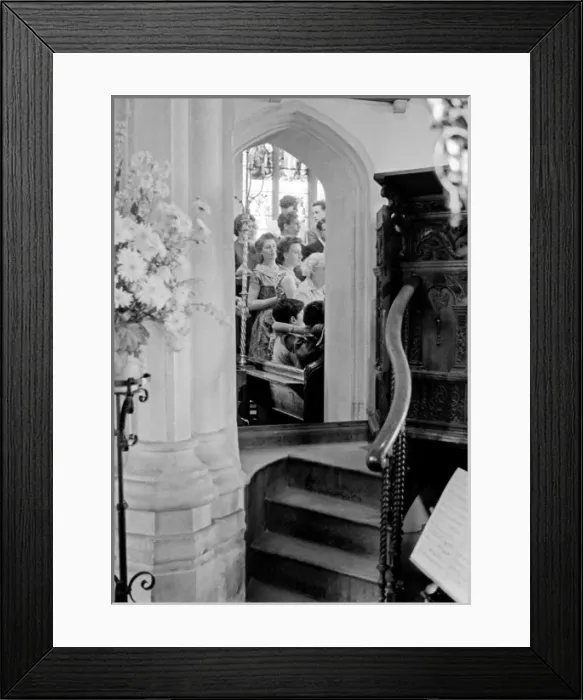 Framed Print : Rehearsal in the Aldeburgh Parish Church 1962 Framed Print : Rehearsal in the Aldeburgh Parish Church 1962
